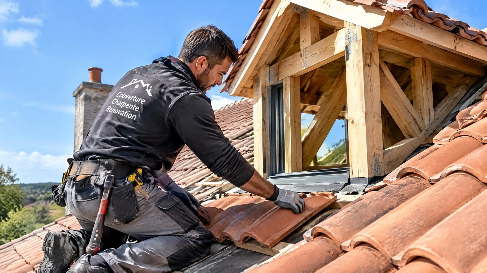 Rénovation toiture tuiles romanes